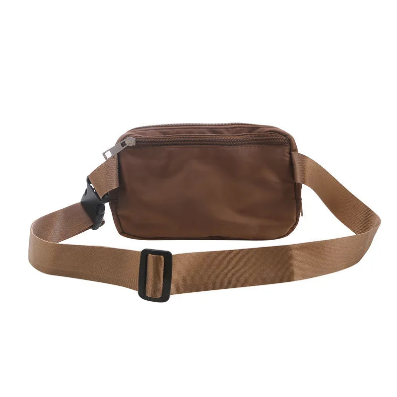 2024 Women Waist Bag Zipper Fanny Pack Chest Bag Outdoor Sports Crossbody Shoulder Bag Casual Travel Female Belt Bag Money Pouch