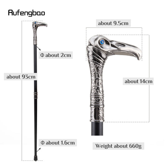 Eagle Head Luxury Walking Stick Decorative Walking Cane Elegant Fashion Cane Cosplay Alloy Crosier Vintage Walking Stick 93cm