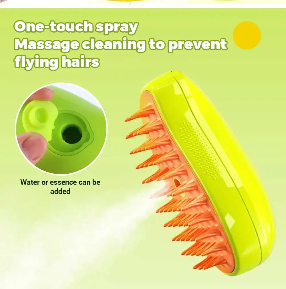 Cat and Dog Steam Brush Accessories for Cats Steam Brush Massage Electric Sprayer Pet Grooming Things for Dogs Removes Hair Pets