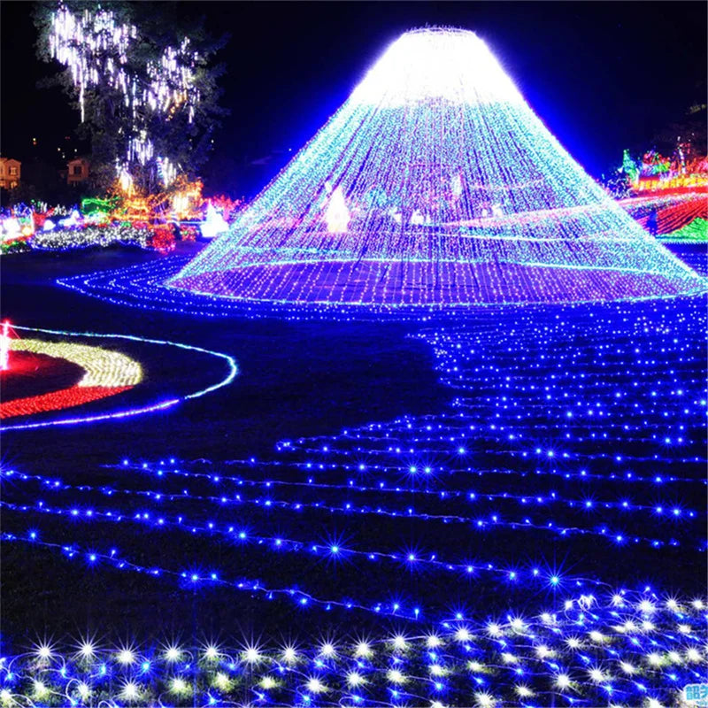 220V EU Plug 10M Outdoor Christmas 100 LED String Light Garlands Decoraction Fairy Lamp For Home Wedding Party Holiday Lights