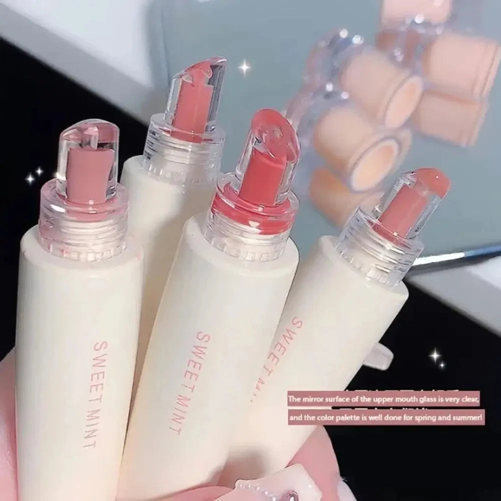 Mirror Dyeing Lip Gloss Moisturizer Liquid Lipstick Waterproof Long Lasting Red Lip Tint Korean Makeup Cosmetic