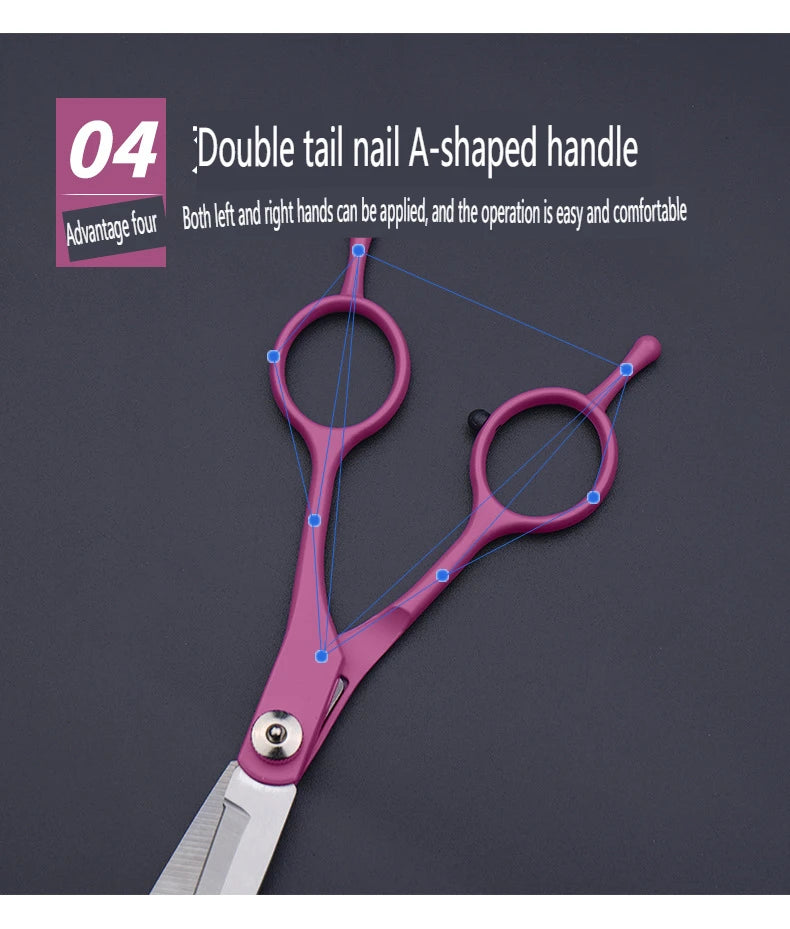 7 Inch Stainless Steel Dog Grooming Scissors Comb Thinning Up Down Curved Pet Grooming Scissors For Animal Cutting Hair Clipper