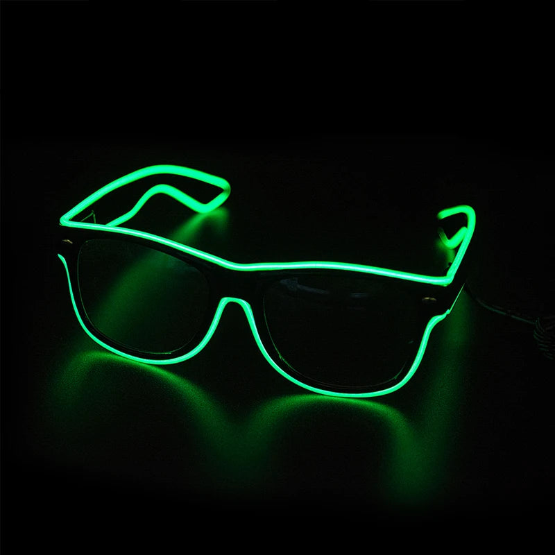 Led Glasses Neon Party Flashing Glasses EL Wire Glowing Gafas Luminous Bril Novelty Gift Glow Sunglasses Bright Light Supplies