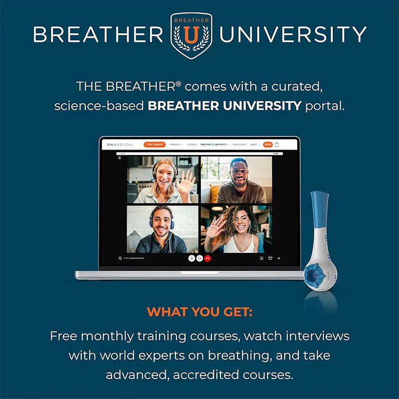 Natural Breathing Exerciser Trainer For Drug-Free Respiratory Therapy Easier With Stronger Lungs Guided Mobile Training App