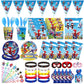 Spider And His Amazing Friends Birthday Party Decoration Tableware Supplies Balloon Banner Set Marvel Spidey Theme Deco Kid Gift