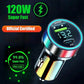 Digital Display Super Fast Charging Car Charging 66W Type Charger Display C Metal USB Portable Charger Car 12-24V 120W Z1R7