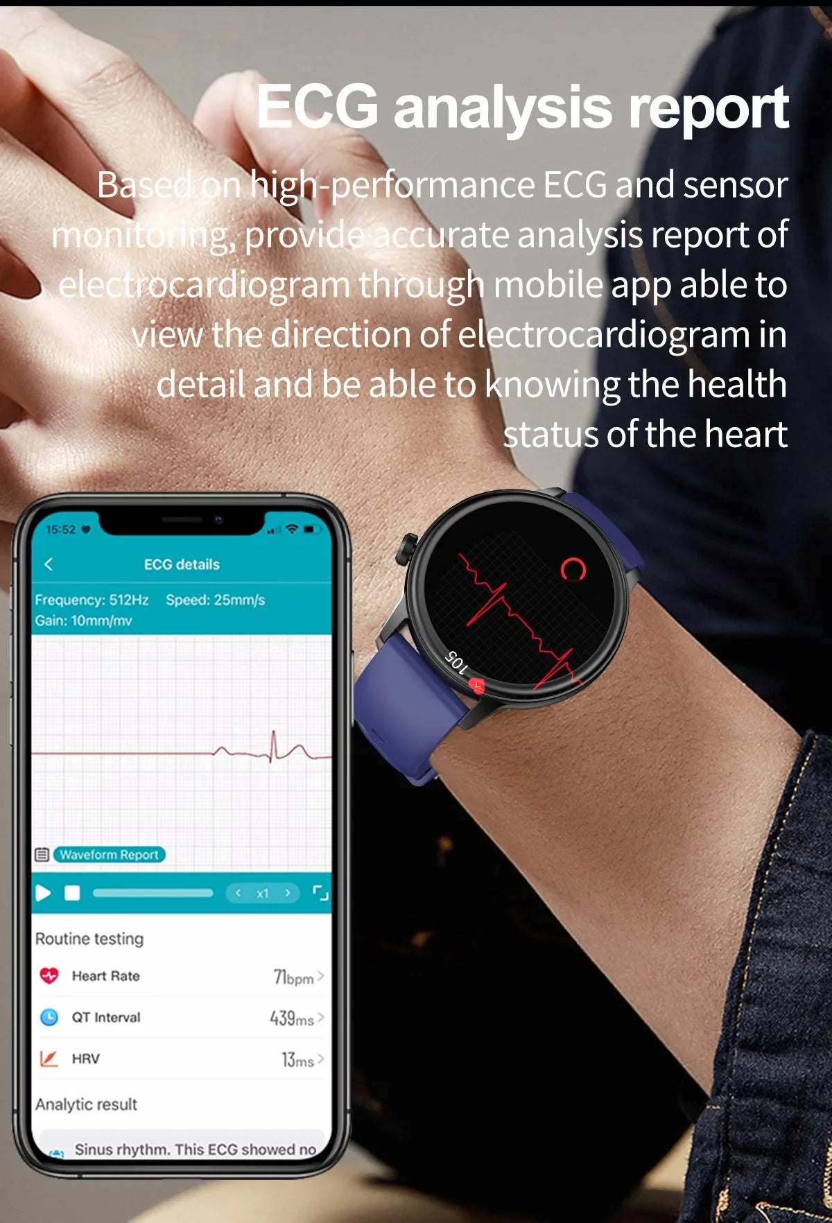 Bulbusbow 2025 Medical Grade Blood Sugar Health Smart Watch for Women - ECG + PPG Monitoring, Bluetooth Call, Temperature Tracking