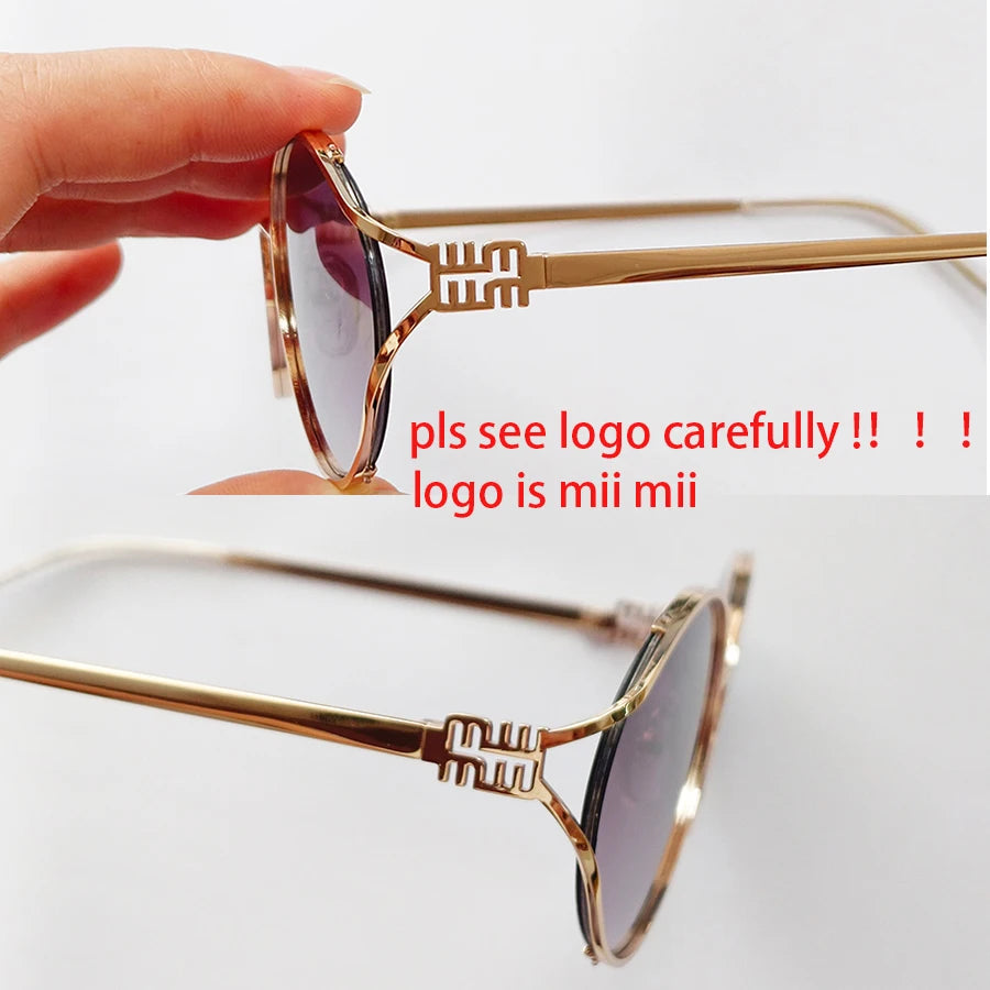 Fashion Brand Sunglasses Retro Small Frame Woman Man Metal Prescription Eyeglasses Frame UV Protection Sun Glasses