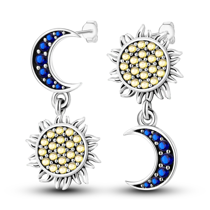 Bulbusbow 925 Sterling Silver Flower Dream Catcher Hoop Earrings for Women