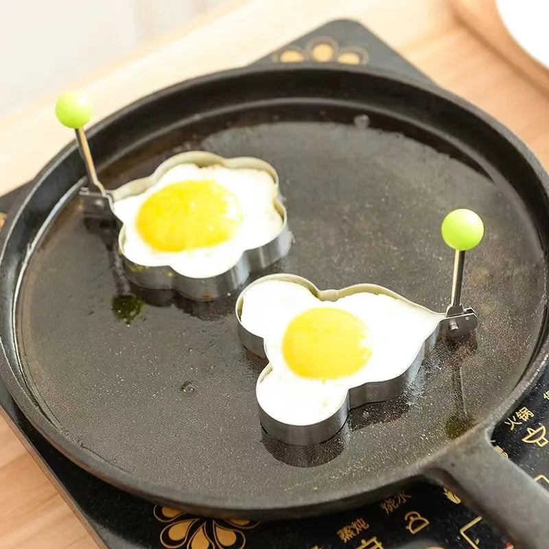 New Stainless Steel Fried Egg Mold Heart Pancake Maker Breakfast Baking Omelette Rings Cooking Tools Kitchen Accessories Gadget