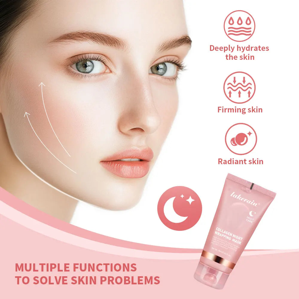 Collagen Peel Off Mask Deep Collagen Mask for Face Face and Care Masks Skin Korean Bio Pack Night Wrapping Woman Overnight Skin