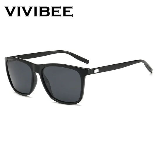 VIVIBEE Luxury Square Polarized Sunglasses Men Driving Blue Mirror Lens Classic Unisex Sun Glasses 2024 Trends Women Shades