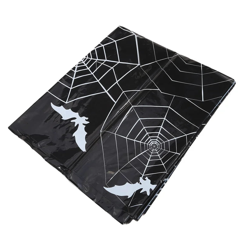 Halloween Party Spider Web Disposable Paper Plates Cup Tablecloth Kids Favor Candy Bag Happy Helloween Birthday Party Decoration