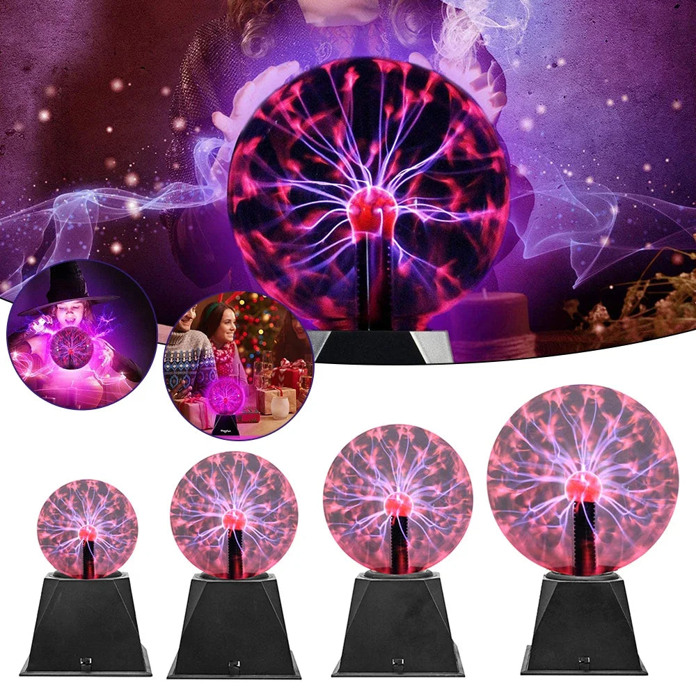 3/8 Inch Sound Control Magic Plasma Ball Lamp LED Night Light Atmosphere Touch Glass Plasma Light Christmas Party Decor Lighting