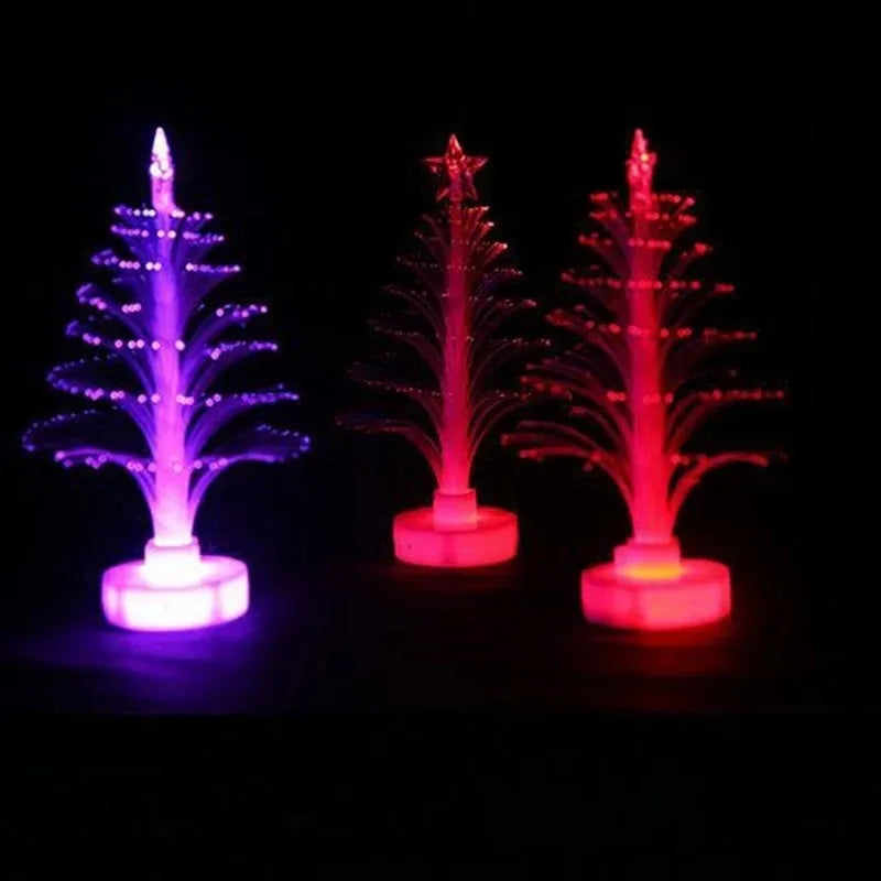 New LED Christmas Fiber Tree Christmas Day Home Decoration Props Colorful Colorful Fiber Christmas Tree Is Extremely Shiny