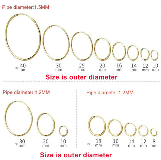 SOFTPIG Real 925 Sterling Silver 1.2/1.5mm Wire Diameter Large Hoop Earrings for Women Trendy Fine Jewelry Geometric Accessories