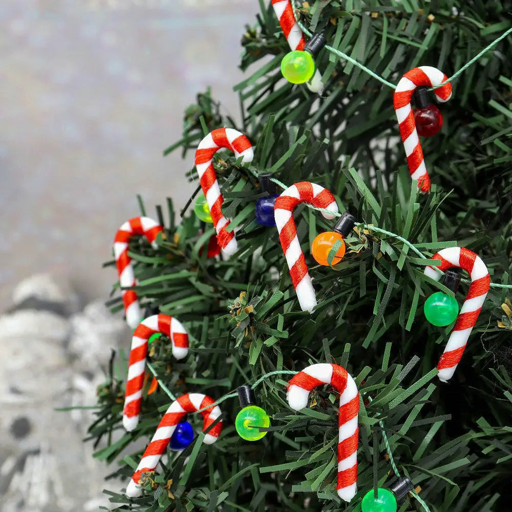 20pcs Mini Candy Cane Christmas Decoration Christmas Tree Decoration Xmas Pendant Diy Home Decor 2023 2024 New Year Kids Gift