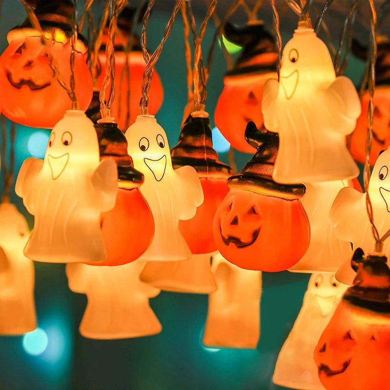 Halloween LED light string,Outdoor Ghosts,Pumpkin colored light string,for yard,Party Kids want candy atmosphere Lights