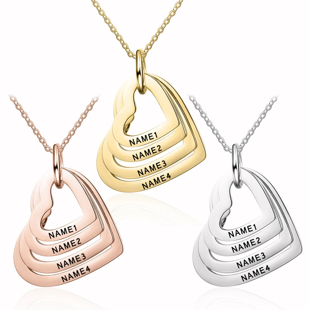 Bulbusbow Custom Stainless Steel Engraved Name Necklace