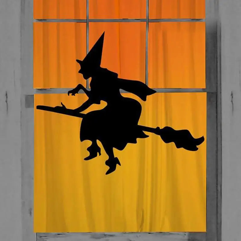 Halloween Giant Ghost Shadow Window Sticker Witch Death Bat Skeleton Helloween Party Decor Electrostatic Sticker Window Decor