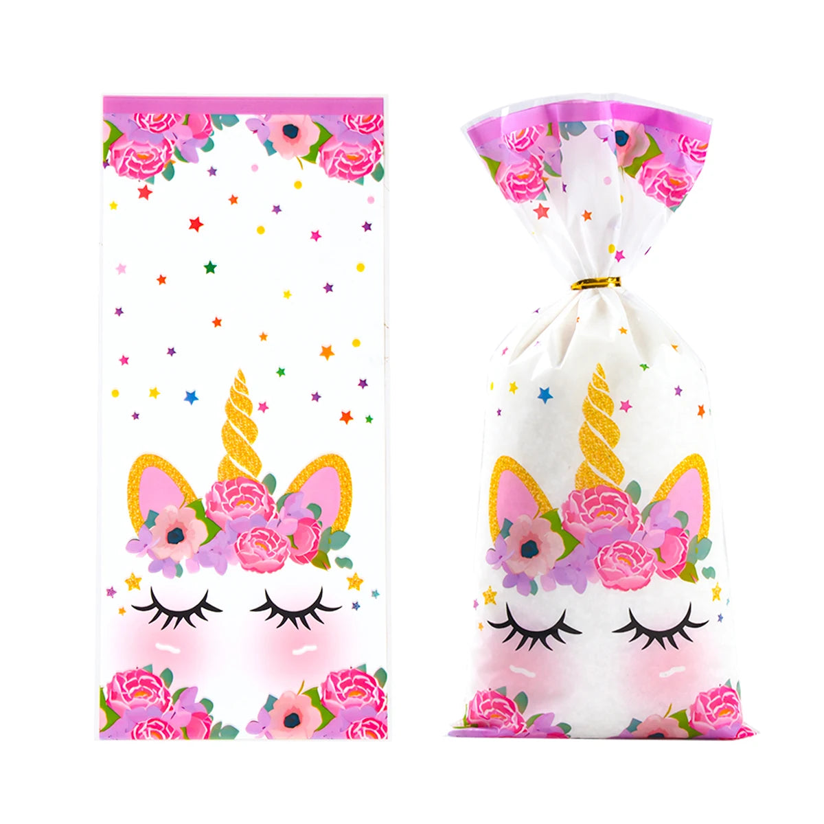 Unicorn Birthday Party Decoration Cookie Candy Gift Bags Unicorn Birthday Party Decor Kids Girl Baby Shower Wedding Supplies