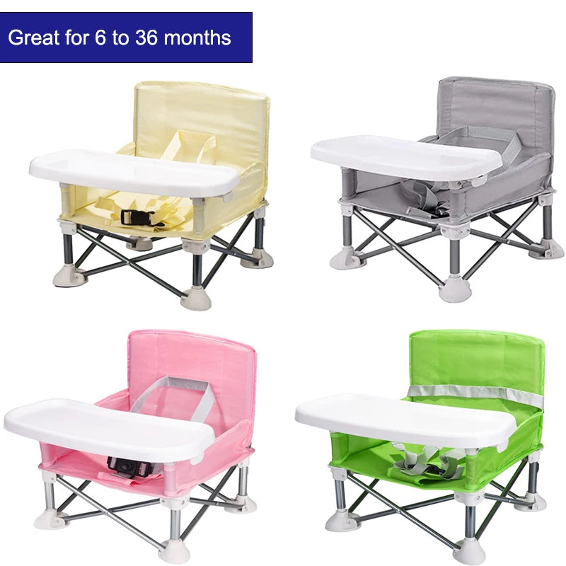 Baby Furniture Supplies Booster Seat Dining Chair Portable Travel Folding Kids With Feeding Chair Outdoor Beach Seat