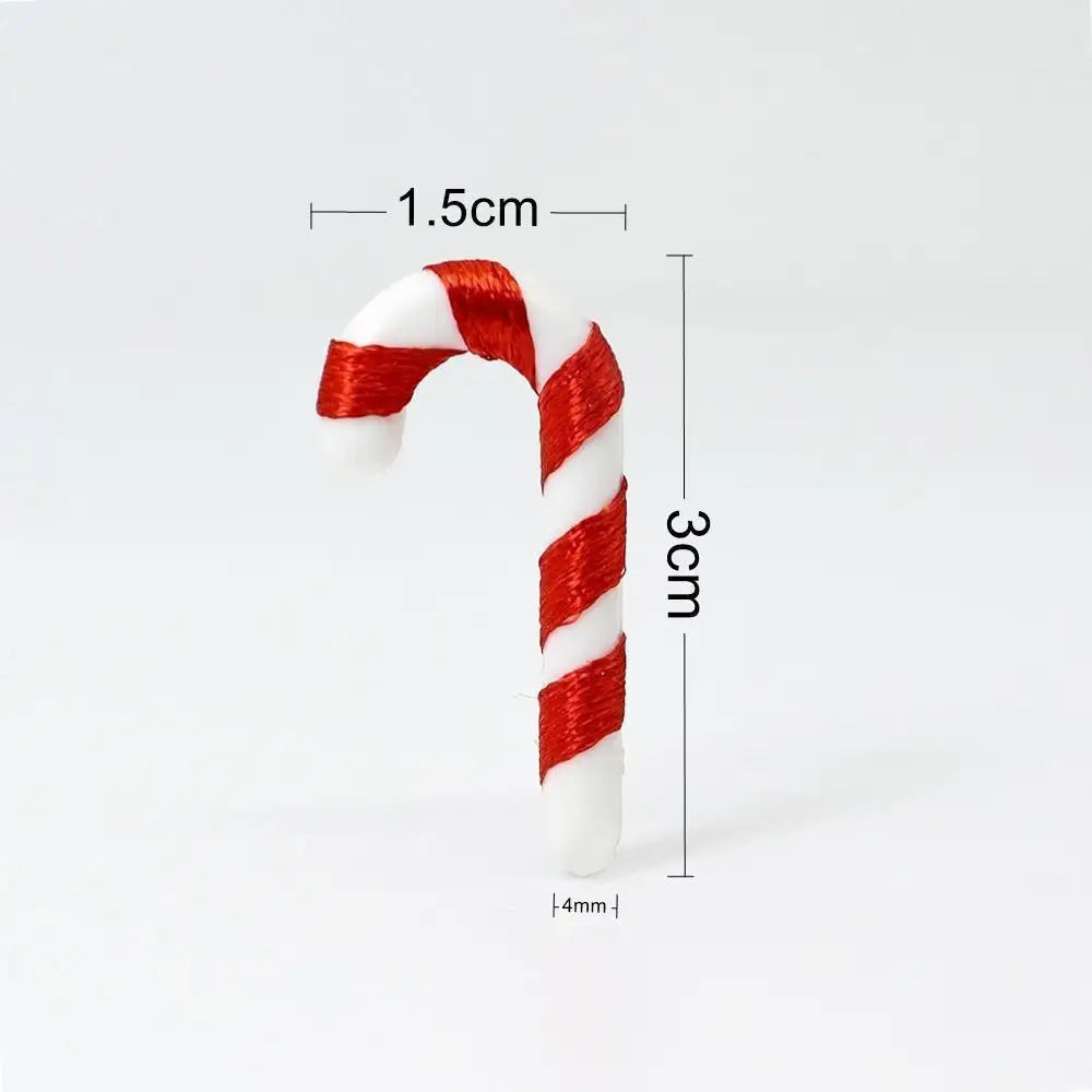 20pcs Mini Candy Cane Christmas Decoration Christmas Tree Decoration Xmas Pendant Diy Home Decor 2023 2024 New Year Kids Gift