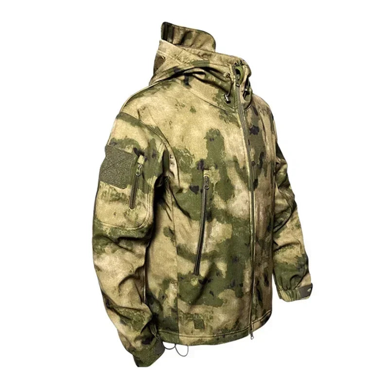 Hiking Jackets Autumn Men's Camouflage Fleece Jackets Tactical Clothing 2024 Men Camouflage Windbreakers Tactical pants