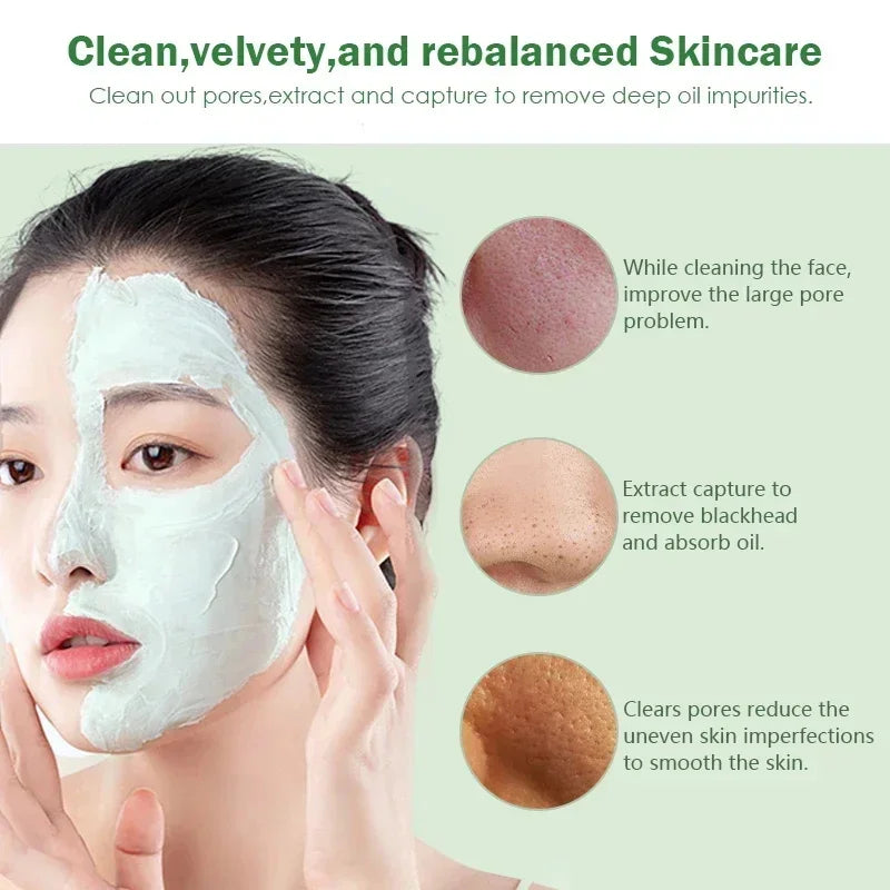 Blackhead Remover Acne Skincare Green Tea Mask Deep Clean Stick Mask Facial Dispel Acne Blemish Shrink Pore Skin Exfoliate Cream