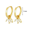 Bulbusbow Women's 925 Sterling Silver Crystal Zircon Water Drop Hoop Earrings in Gold