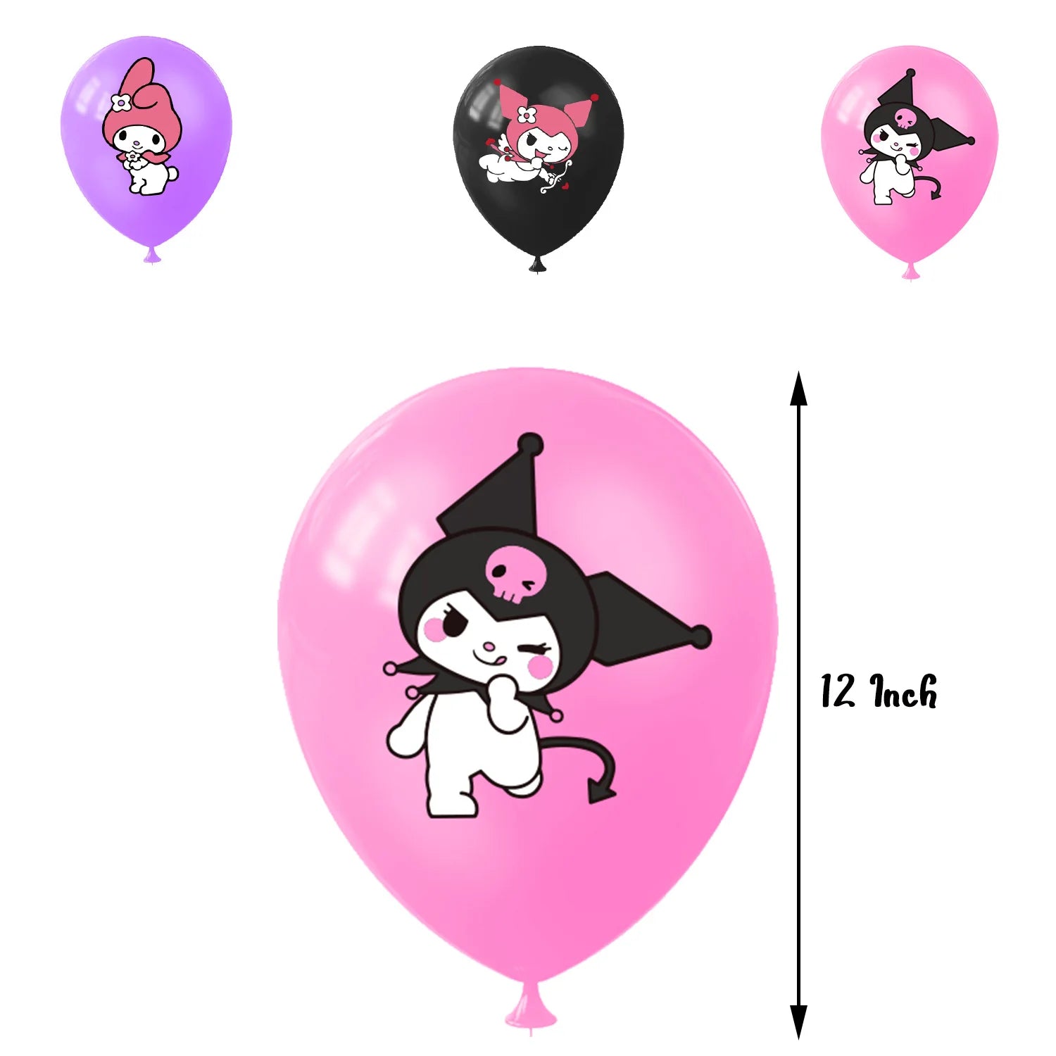 My Melody Kuromi Balloons Girl Birthday Party Decorations Baby Shower Banners Cake Toppers Supply Air Globos Kids Party Toys