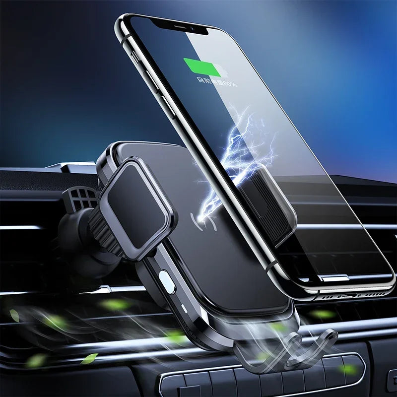 Car Wireless Charger Car Air Vent Phone Holder for iPhone16 15 14 13 12 Samsung Xiaomi Fast Wireless Charger Station Phone Stand