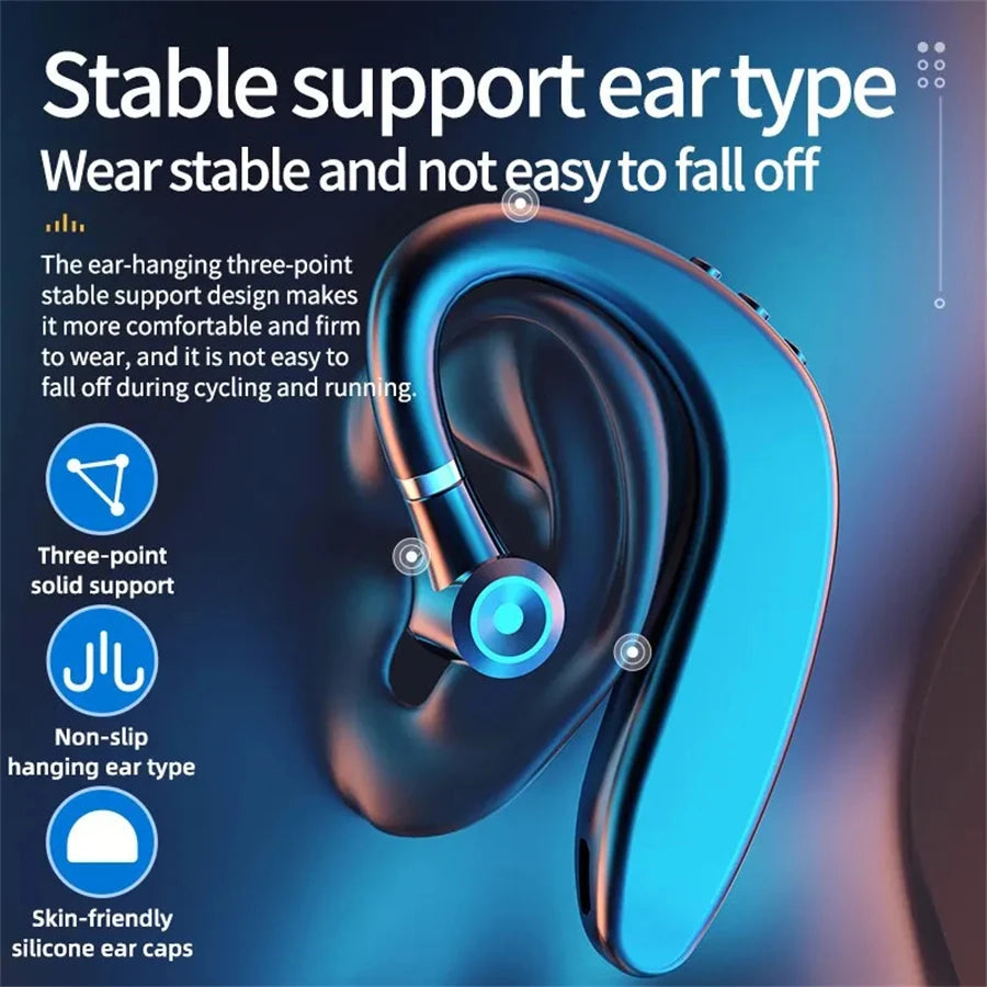 Wireless Bluetooth Headset Single Earplug Long-lasting Business Earphone Left and Right Ears General Headphons for Mobile Phones