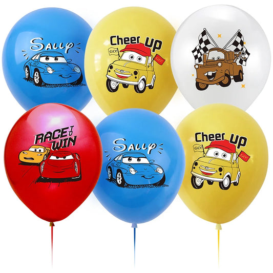 10pcs Disney Cars Theme Balloon Lightning McQueen Sally Mater Luigi Balloon For Birthday Party Decorations supplies Kids Favor