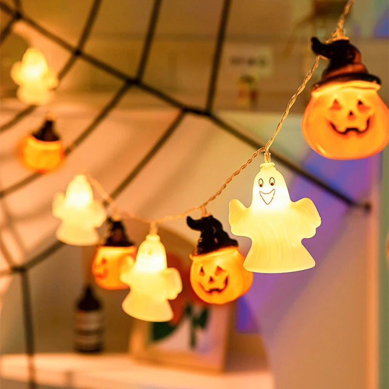 Halloween LED light string,Outdoor Ghosts,Pumpkin colored light string,for yard,Party Kids want candy atmosphere Lights