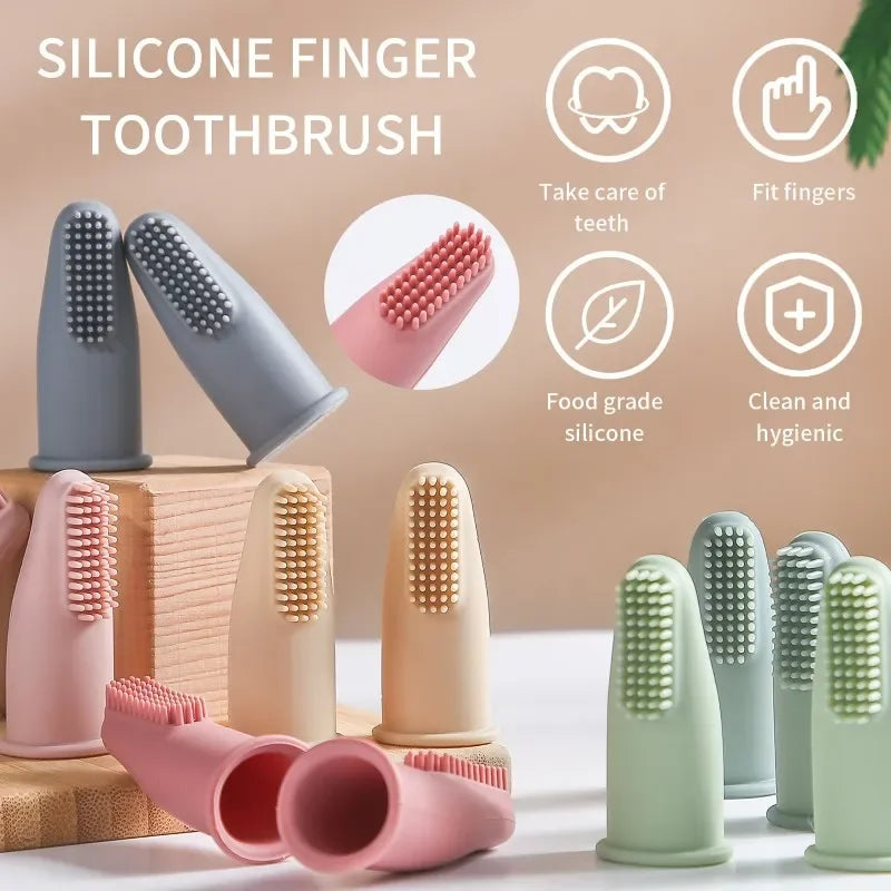 Ultra Soft Silicone Toothbrush Cover Dog Cat Dental Care Cleaning Finger Toothbrush Clean Tool Dog Toothbrush Accessories