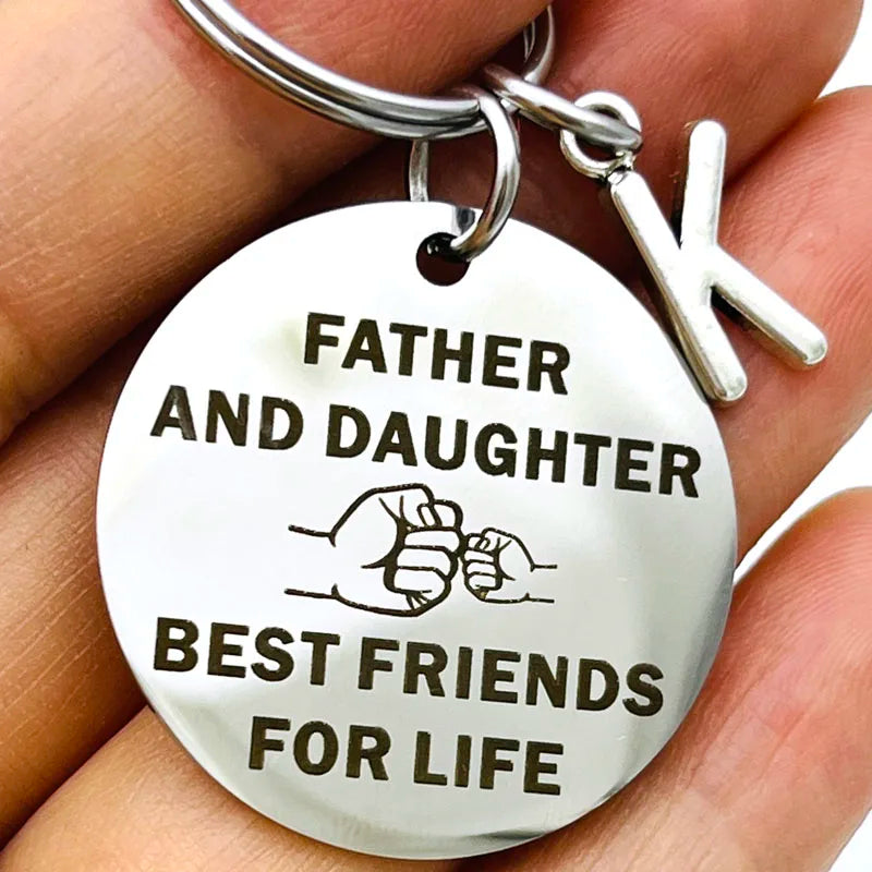 Father and Daughter /Son Keychain Best Dad Gifts for Father Birthday Christmas Gift for Dad Best Friends for Life Gifts