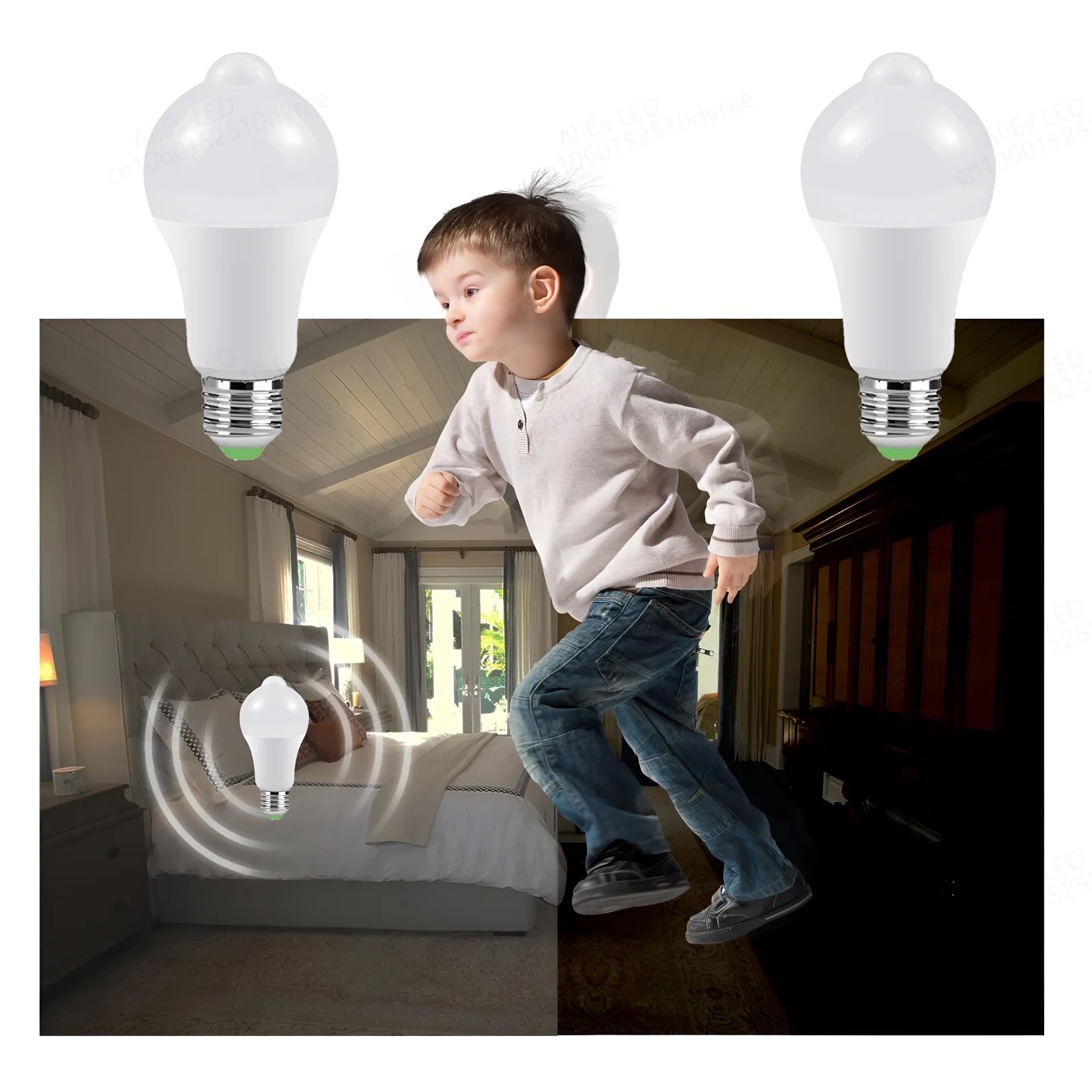 Motion Sensor Light 220V E27 20W 18W 15W LED Lamp Auto Smart Infrared Bulb Energy Saving Bombillas Home Porch