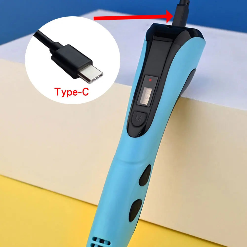 New Style 3D Printing Pen 3d Pen Set for Children with Power Adapter PLA Filament Travel Case Birthday Christmas Gift for Kids