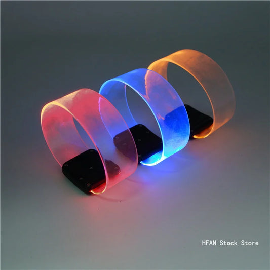 Silicone Sound Controlled LED Light Bracelet Led Light-emitting Bracelet Light Band Entertainment Party Wristband Halloween Belt