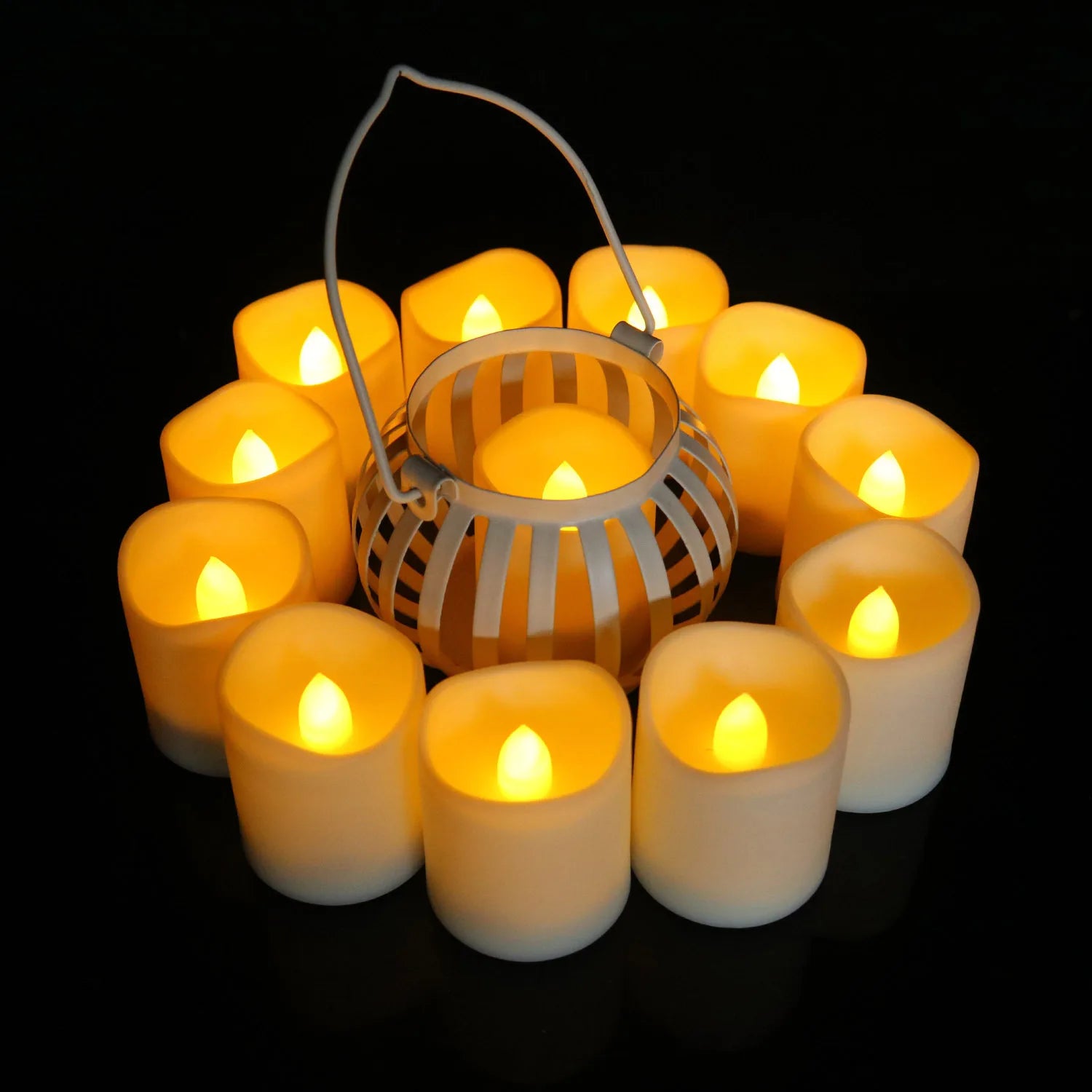 24Pcs Flameless LED Candle Lights Creative Wishing Led Tea Lamp Warm White Halloween Wedding Christmas Decoration Candle Light