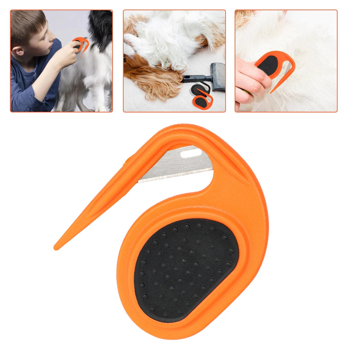 Pet Dematting Combs Knotting Comb Cat Comb Dog Cat Comb Hair Removal Massaging Comb Brush