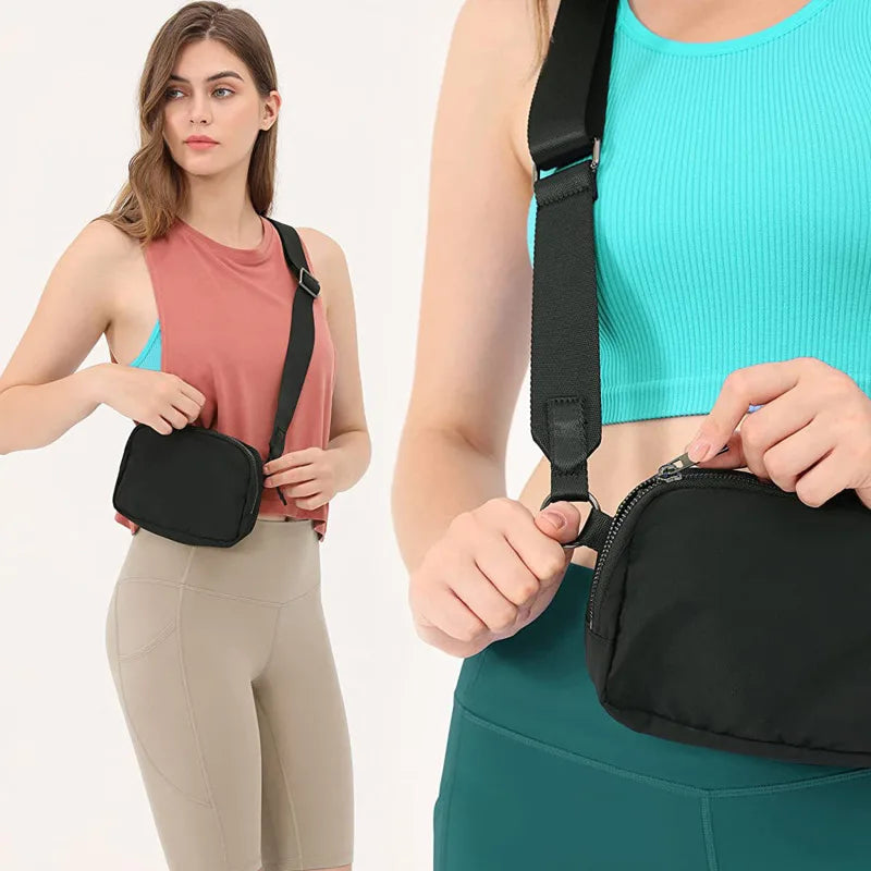 2024 Women Waist Bag Zipper Fanny Pack Chest Bag Outdoor Sports Crossbody Shoulder Bag Casual Travel Female Belt Bag Money Pouch