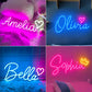 Custom Neon Signs Name Neon Sign Led Dimmable Neon Light For Wedding Party Home Wall Decor Customized Gifts Shop Sign USB