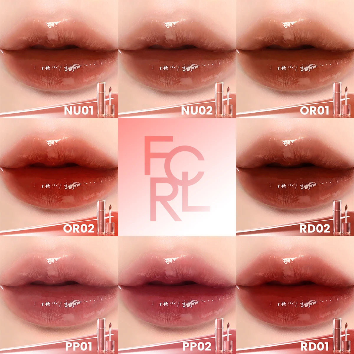 FOCALLURE Jelly Mirror Liquid Lipstick Non-stick Cup Moisturizing Lip Gloss Long Lasting Sexy Water Glossy Lip Tint Makeup