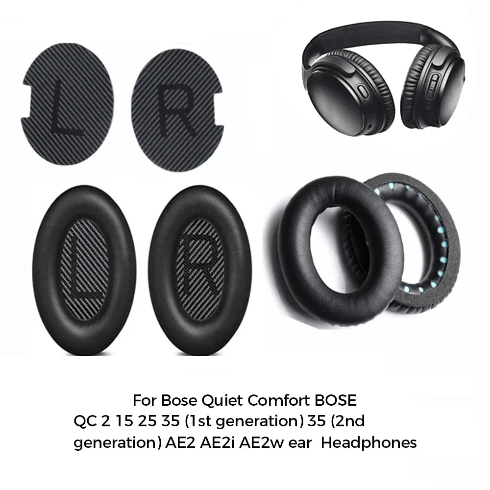 وسائد أذن بديلة ووسائد أذن وعصابة رأس لسماعات الرأس Bose QC 2 15 25 35 وسائد أذن QC35 QC2 QC15 QC25 ملحقات سماعات الرأس