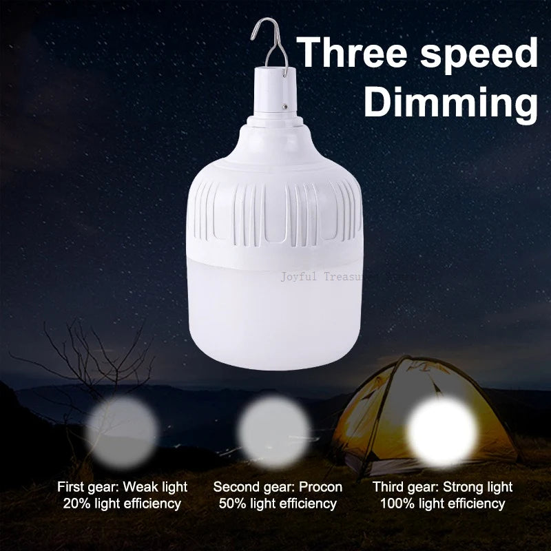 Portable Tent Lamp USB Rechargeable Led Emergency Lights Battery Lantern BBQ Camping Light Outdoor Bulb Emergency Lamps 80w/200w