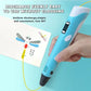 Bulbusbow Electronic 3D Printing Pen 25MPLA Long Thread Children's 3D Graffiti Drawing Tool Drawing Smart Toy DIY Christmas Birthday Gift