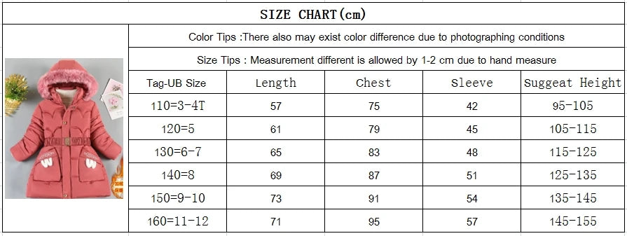 Children Down Coat Winter Teenager Thickened Hooded Cotton-padded Parka Coat Kids Warm Long Jackets Toddler Kids Outerwear