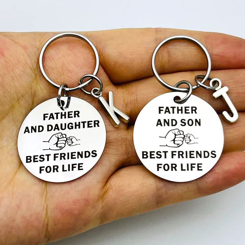 Father and Daughter /Son Keychain Best Dad Gifts for Father Birthday Christmas Gift for Dad Best Friends for Life Gifts